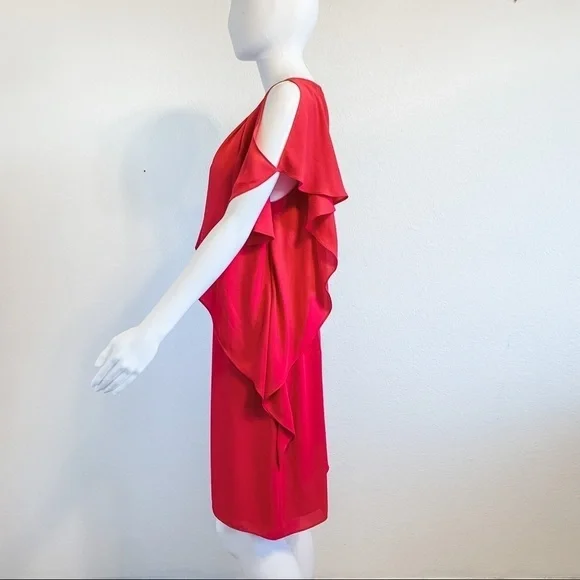 Laundry Shelli Segal Pink Ruffle Shift Dress - Picture 2 of 4